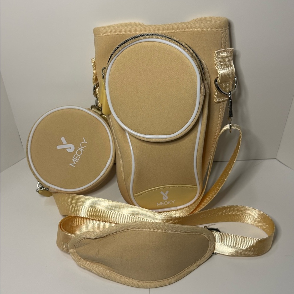 Meoky Beige Crossbody Tumblr Holder Set